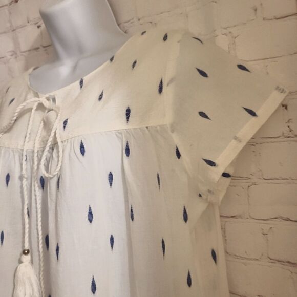 NEW Star Mela From Anthropologie White Cotton Relaxed Tiered Dress Sz.S Ret $235 - Picture 4 of 9